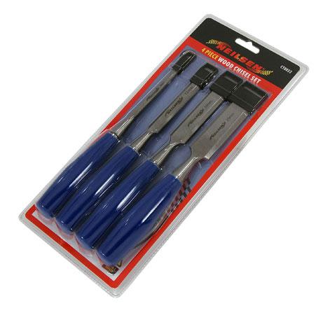 4PCS WOODEN CHISEL SET IN COLOR BOX