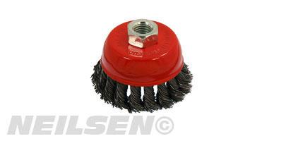 WIRE CUP BRUSH TWIST KNOT 75MM