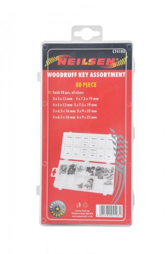 80-PIECE WOODRUFF KEY ASSORTMENT