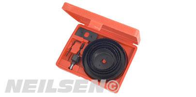 HOLE SAW SET IN BMC - 8 PIECE / 64 -127MM