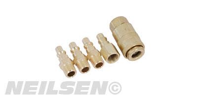 AIR QUICK COUPLER 5PC FULL BRASS