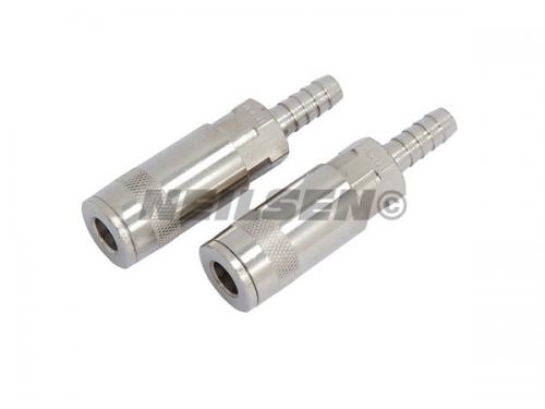 AIR QUICK COUPLER SET - 2PC WITH HOSE BARB 3/8 BSP