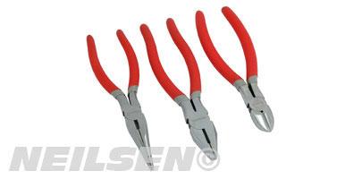 PLIERS - 3 PIECE SET / PVC HANDLES