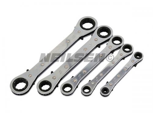 RATCHET WRENCH SET - 5 PIECE FLAT SAE