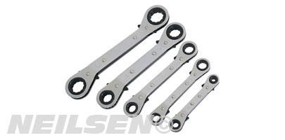 5 PC OFFSET RATCHET RING SPANNER SET