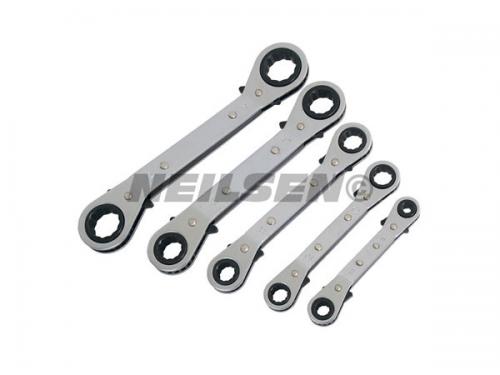 5 PC OFFSET RATCHET RING SPANNER SET