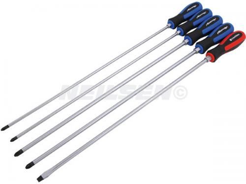 SCREWDRIVER SET 5PC HAMMER-THRU 450MM