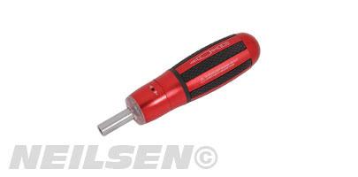 12 IN 1 RATCHET SCREWDRIVER SET ALUMINIUM RED BLACK GRIP