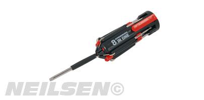 SCREWDRIVER 8 IN 1 PLUS TORCH