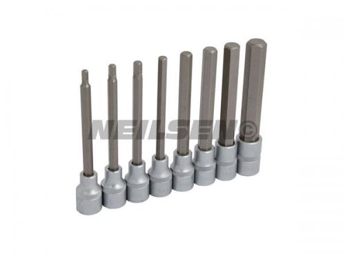 HEX BIT SET - 8PC 1/2DR  EXTRA LONG