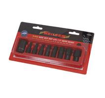 9PC 1/2INS METRIC HEX BIT SET