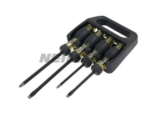 SCREWDRIVER SET - 4 PIECE TRANSPARENT HANDLE