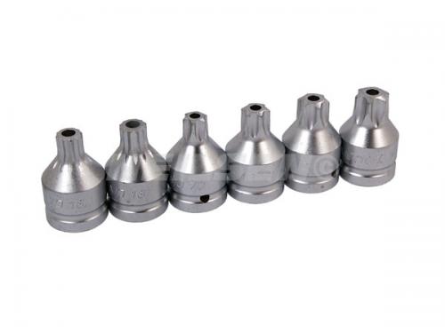 STAR AND SPLINE BIT SET-6PC 3/4INCH DR/CRM