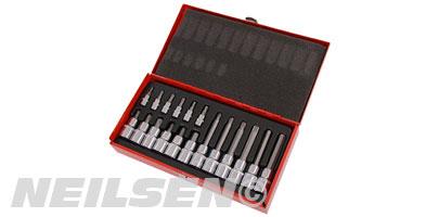 18 PCS 1/4 AND 1/2 SOCKET BIT SET