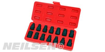 14PCS MASTER OIL DRAIN PLUG KEY SET