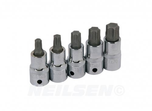 5PCS 1/2 T-TYPE BIT SOCKET