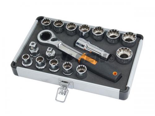 17PC 19MM SOCKET SET  MULTI FIT -GO THRU