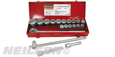 SOCKET SET 21PC 3/4 DRIVE IN RED METAL BOX