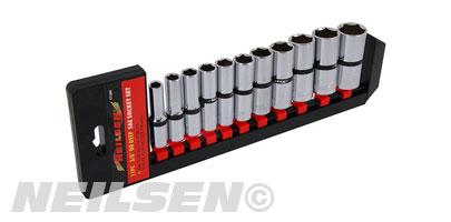 SOCKET SET - 11PC 3/8IN.DR / SA DEEP