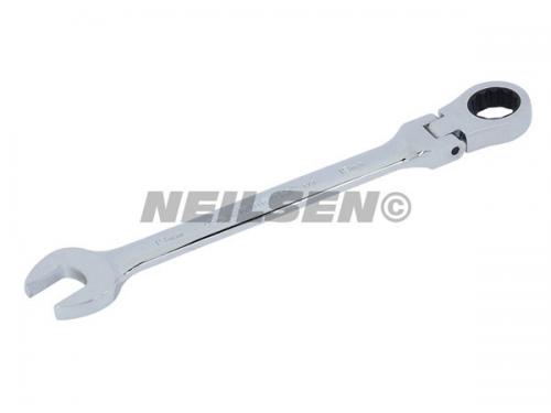 SPANNER FLEXI HEAD RATCHET 19MM GEARTECH