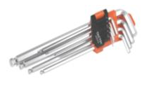 HEX KEY 9PC EXTRA LONG BALL END METRIC