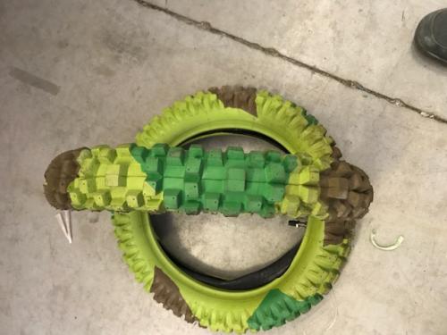 PITBIKE CAMO TIRE WITH INNERTUBE 60-100-12