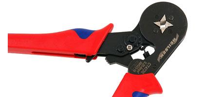 SELF-ADJUSTING CRIMPING PLIERS FOR END SLEEVES