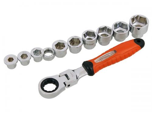 16 IN 1 GO THROUGH FLEXIBLE RATCHET WRENCH  SET