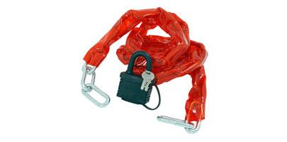 CHAIN LOCK PVC COATED WITH 50M PADLOCK  - 8MMX1800MM