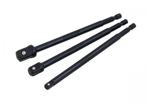 3PCS 150MM 1/4  HEX EXTENSION ADAPTOR SET