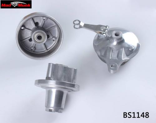 HUB WITH DX BRAKE PLATE 12MM POLISHED