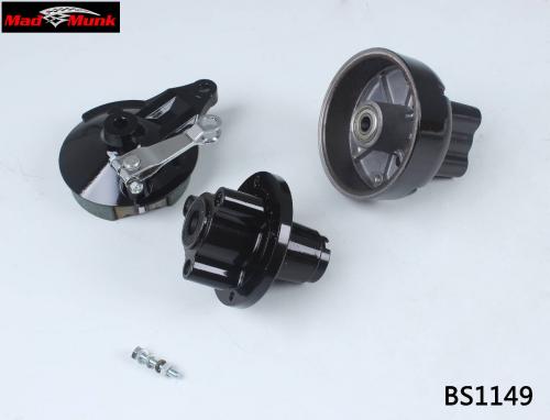 MUNK BLACK SET REAR HUB WITH DX BRAKE PLATE