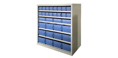 ASSORTMENT STORAGE ORGANIZERS CABINET + 32PCS PARTS BOX