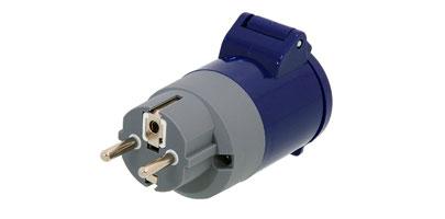 16A 250V SCHUKO PLUG TO INDUSTRIAL ADAPTOR SOCKET