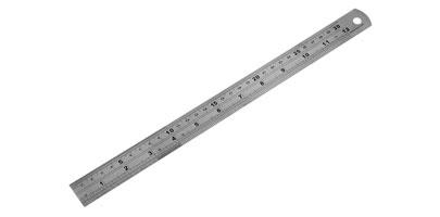 STAINLESS STEEL RULER 12INS