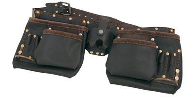 12 POCKET OIL TANNED DOUBLE POCKET TOOL BELT