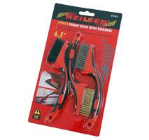 3PCS SOFT GRIP SHARP HEAD WIRE BRUSHES