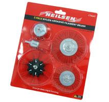 5PC NYLON ABRASIVE FILAMENT BRUSH