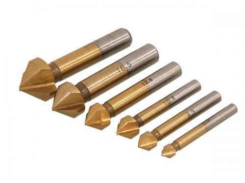 6PCS TITANIUM COATED DRILL BITS 90 DEGREE HSS