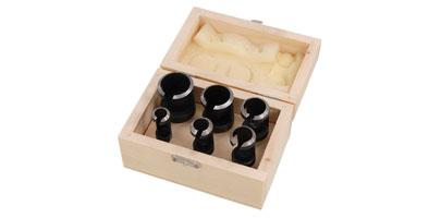 WOOD PLUG CUTTING SET 6 PIECE  3/8-1