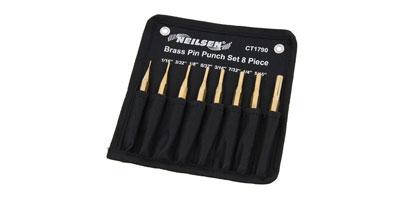 8 PC BRASS PIN PUNCH SET 1/16 