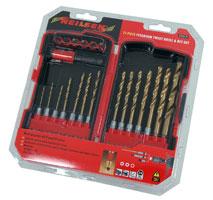 21-PACK TITANIUM TWIST DRILL BIT SET