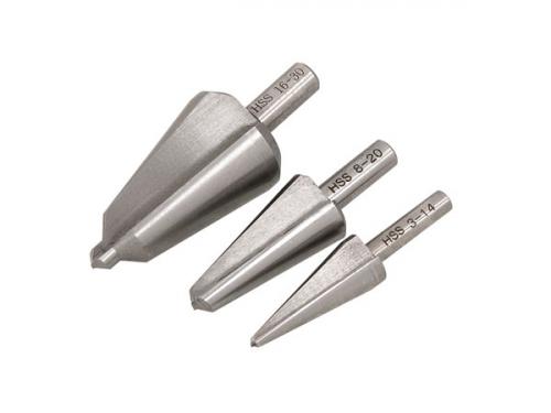 3PCS HSS TAPER POWER CONE CUTTER DRILL  SET