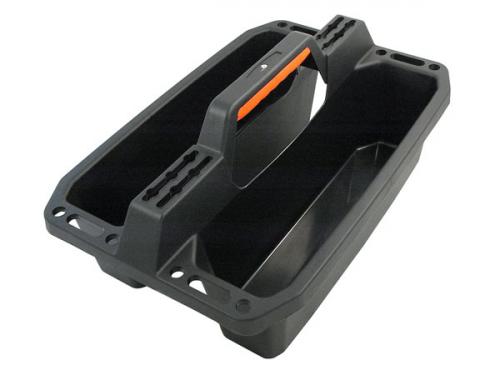 TACTIX 320200 PLASTIC TOTE CADDY TOOL, BLACK/ORANGE