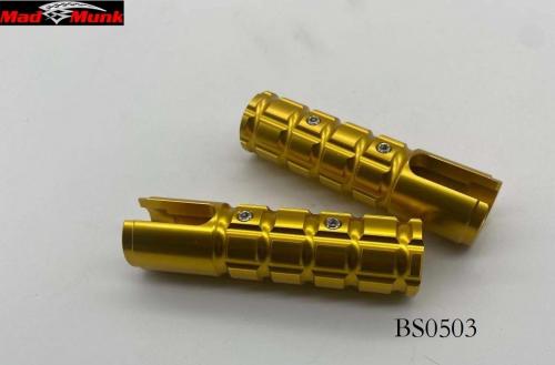GOLD ALLOY FOOT PEGS TO FIT ON BAR
