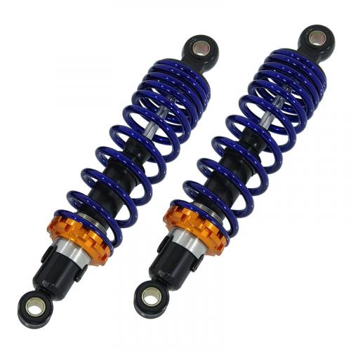 MUNK 285MM REAR SHOCKS IN ALL BLACK WITH BLUE SPRINGS