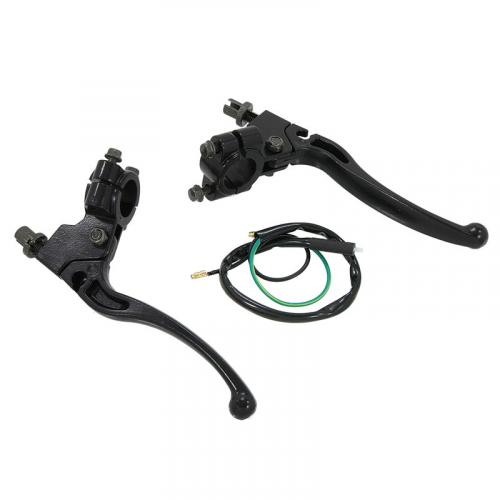 BLACK BRAKE AND CLUTCH CABLE LEVER SET