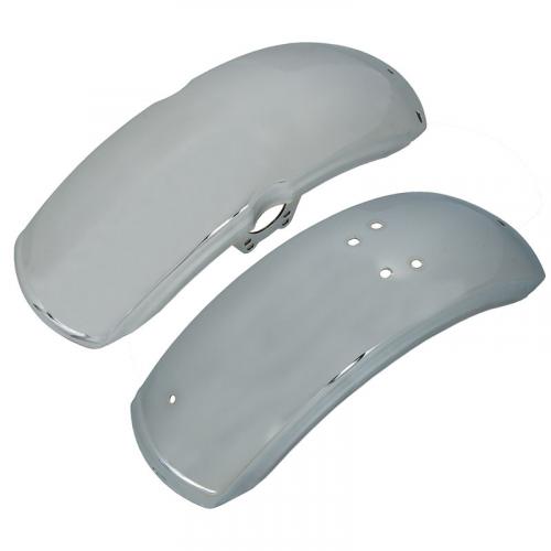 CHROME METAL MUD GUARDS FRONT AND REAR DX