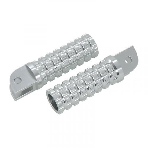 ALLOY FOOT PEGS NEW DESIGN IN ALLOY COLOUR