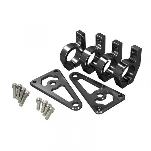 CNC ALLOY 31MM LIGHT BRACKETS in BLACK